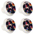 thumbnail image 2 of HemaKayy 4 Pack 1.37" Decorative Cabinet Knobs - Elegant ABS Glass Handles for Home Furniture Decor - Dresser Drawer Door Pulls - Perfect for Kitchen Bedroom - Mysteriou Unicorn, 2 of 8