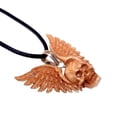 thumbnail image 2 of NOVICA Bone pendant necklace, 'Flying Skull', 2 of 6
