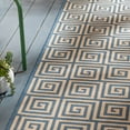 thumbnail image 4 of SAFAVIEH Beach House Johan Geometric Indoor/Outdoor Runner Rug, Cream/Blue, 2'2" x 12', 4 of 6