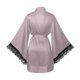 thumbnail image 5 of Bata de seda para mujer con ribete de encaje corto, bata de satén con mangas 3/4, bata de novia sexy estilo kimono, 5 of 5