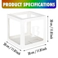 thumbnail image 3 of Cheinxy Baby Boxes with Letters for Baby Shower,4 Transparent Balloon boxes for Gender Reveal Decorations Birthday Wedding Party Backdrop, White, 3 of 7