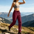 thumbnail image 5 of Hurxie Womens Athletic Pants Lightweight Quick Dry Jogging Pants with Pockets for Lounge, Workout, Hikking, Golf, Travel with Zipper Red,2XL, 5 of 7