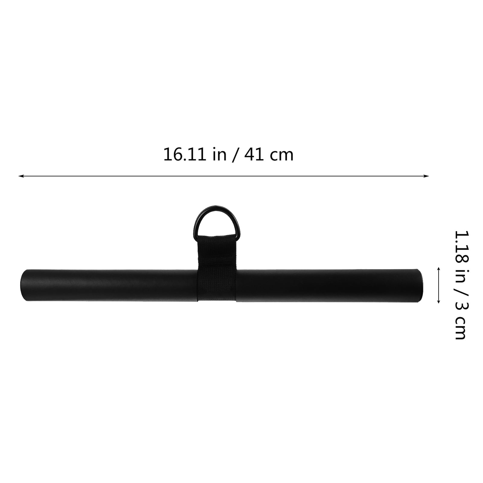 FENGGUIQU 1Pc Black Fitness Tension Rod Pull Down Bar for Arm and Back Exercise