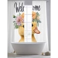 thumbnail image 5 of Farm Duck Flower Sheer Curtains 84 Inch Length 2 Panels Set, Wildflower Garden Motifs Floral Garland Voile Window Treatment Rod Pocket Curtains Sheers Drapes for Bedroom/Living Room/Kitchen 52"x84"x2, 5 of 7