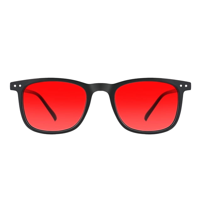 Gafas para dormir TIJN, azul y verde, que bloquean la luz, lentes rojas