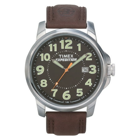 Men's Expedition Metal Field Watch, Brown Leather