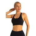 thumbnail image 2 of RUNNING GIRL Women’s Sports Bra Crossback Padded Athletic Yoga Workout Top Medium Support Gym Fitness Crop Tank, 2 of 4