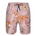 thumbnail image 4 of Kll Beautiful Fox Men'S Casual Summer Beach Shorts Hawaiian Shorts With Pockets-Medium, 4 of 9