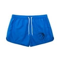 thumbnail image 3 of Mens Swim Trunk Basketball Quick Dry 2 In 1 Bathing Suit Swimming Board Shorts Mesh Lining Blue L, 3 of 6