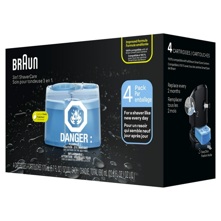 Braun Clean & Renew Refill Cartridges CCR - 4 Pack Razor Cleaner