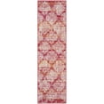 thumbnail image 5 of SAFAVIEH Montage Coriander Distressed Indoor/Outdoor Area Rug, Pink/Multi, 6'7" x 6'7" Round, 5 of 8