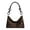 Dark Brown, variant on SPEKSEE Women Faux Suede Shoulder Bag with Beads Handles Crescent Handbag Small Tote Bag for Travel Shopping Daily Use