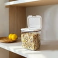 thumbnail image 3 of Airtight Brown Sugar Keeper, 2 l / 67.6 fl oz Pop-Up Lid Food Storage Container, Transparent Plastic Organizer for Rice, Flour, Grains, Cereal, Snacks, Kitchen Pantry, 3 of 6