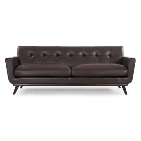 Corrigan Studio Luther Mid Century Modern Vintage Leather Sofa
