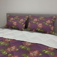 thumbnail image 2 of Flowers Comforter & Sham Bedding Set, Botanical Theme Realistic Flowers Image Pink Peonies and Green Leaves Pattern, 3 pcs Duvet Set Microfiber Filling Quilt, 5 Sizes, Multicolor, by Ambesonne, 2 of 4