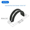 thumbnail image 2 of Uxcell 16Pack 32mm Cable Clamps, Stainless Steel Rubber Cushioned U-Tube Strap Clamp, 2 of 5