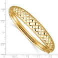 thumbnail image 4 of Auriga Fine Jewelry 14K Yellow Gold Fancy Weave Hinged Bangle 7 inch for Women, 4 of 5
