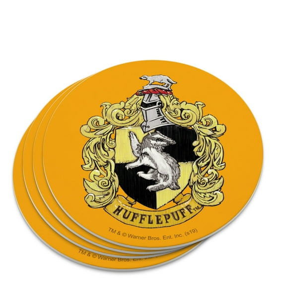 Harry Potter Hufflepuff Painted Crest Novelty Coaster Set