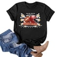 thumbnail image 2 of OJinShaWanO Brat Shirt Women's Rugby Printed Round Neck Short Sleeved T Shirt, 2 of 4