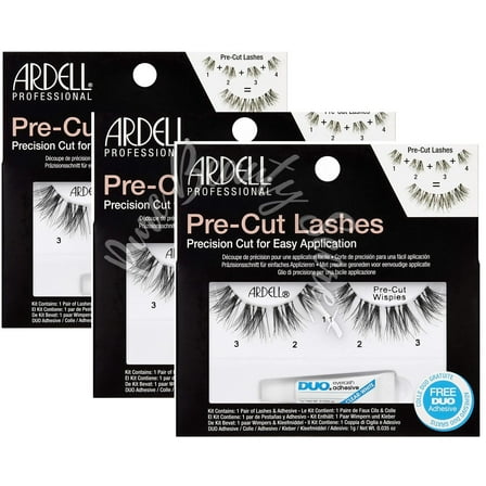 Ardell - 1 Pair - Pre-Cut Lashes Wispies x 3