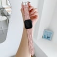 thumbnail image 6 of TECH CIRCLE Bands for Apple Watch Band 38mm 40mm 41mm Women Men Genuine Leather Replacement Bands Metal Buckle for Apple Watch SE Series 9 8 7 6 5 4 3 2 1,Pink, 6 of 6