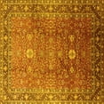 thumbnail image 1 of Ahgly Company Machine Washable Indoor Square Oriental Yellow Traditional Area Rugs, 8' Square, 1 of 4