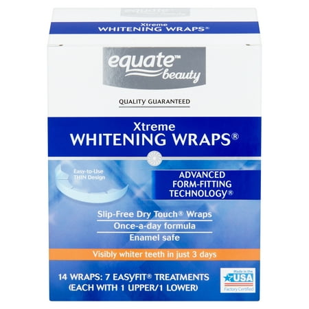 Equate Beauty Xtreme Teeth Whitening Wraps, 7-Day (Best Diy Teeth Whitening)
