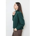 thumbnail image 2 of Ultra Soft French Terry Organic Cotton Fleece Quarter Zip Sweatshirt for Women, 2 of 10