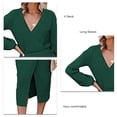 thumbnail image 4 of Vestido de manga larga,Vestido de punto Vestido de mujer con cuello en V Vestido de punto True Excellence, 4 of 5