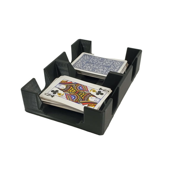 Black Plastic Cardian Playing Card Tray or Caddy - Non-Swivel - MADE IN USA