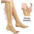 2 Pairs Zipper Compression Socks New Compression Zip Sox Socks Stretchy