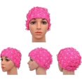 thumbnail image 4 of Women's swim cap with hand-sewn flowers and beads, 4 of 4