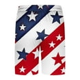 thumbnail image 4 of American Flag Patriotic Graphic Outfit Mens 4th of July Two-Piece Mid Waisted Elastic Short Pants Round Neck Short Sleeve Blouse Independence Day Set, 4 of 7