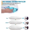 thumbnail image 3 of Shredded Memory Foam Pillows for Sleeping,Bed Pillows King Size Set of 2 Pack Cooling Adjustable,Good for Side and Back Sleeper with Washable Removable Cover White King (Pack of 2), 3 of 5