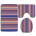 thumbnail image 1 of JSDART Abstract Gradient Color Vertical Stripes Lines Art Retro Graphic Display 3 Piece Bathroom Rugs Set Bath Rug Contour Mat and Toilet Lid Cover, 1 of 2