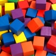 thumbnail image 4 of Paquete de 100 bloques de madera de colores, 3 x 3 x 3 cm, 6 cubos de madera cuadrados de colores naturales, para hacer rompecabezas, juguetes educativos de matemáticas para niños y regalos, 4 of 4
