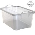 thumbnail image 1 of Life Story Boîte Transparente Empilable pour l'Organisation et le Rangement de Garde-Robe, 55 Pintes (Lot de 18), 1 of 2