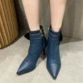 thumbnail image 3 of B91xZ Bottes d'Hiver pour Femmes Antidérapantes Imperméables Chaussures de Plein Air Confortables Mode Chaussures de Randonnée pour Femmes, Bleu 7.5, 3 of 4