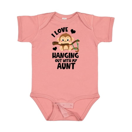 

Inktastic Monkey I Love Hanging out with My Aunt Gift Baby Boy or Baby Girl Bodysuit