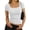 Light Gray, variant on Womens Summer Square Neck Tops Double Lined Short Sleeve Shirts Slim Fit Crop Top