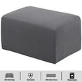 thumbnail image 7 of Mdesiwst Footrest Stool Cover Wear Resistant Scratch-proof Simple Installation Oversized Square Rectangle Footrest Stool Slipcover, 7 of 7