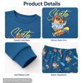 thumbnail image 6 of Beezizac Boys Capybara Skateboard Pajamas Long Sleeve Ribbed Knit Sleepwear Cozy PJ Set for Kids Size 8, 6 of 7