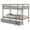 Gray, variant on Costway Twin Over Twin Bunk Bed with 2 Storage Drawers Ladder No Box Spring Needed White
