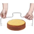thumbnail image 1 of Cortador de pasteles profesional de 1 pieza, alambre de corte de pastel doble ajustable, nivelador de pastel rebanador de pastel de acero inoxidable, herramienta para hornear de cocina oso de fresa Electrónica, 1 of 5