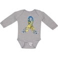 thumbnail image 3 of Inktastic Down Syndrome Awareness Blue and Yellow Hearts Ribbon Boys or Girls Long Sleeve Baby Bodysuit, 3 of 5