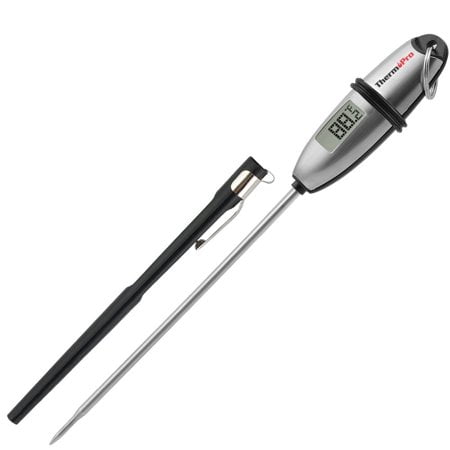 Read Dial Thermometer - ThermoPro TP02S 5 Second Instant Read Digital Food Meat Cooking Thermometer with Probe for Kitchen Grill Oven BBQ and Smoker, Stainless Steel Finish