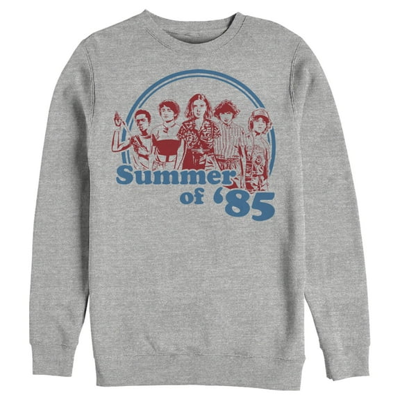 Netflix Men's Stranger Things Retro Summer of '85 Sweatshirt Athletic Heather X Large