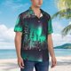 thumbnail image 3 of Balery Northern Lights 2 Camisas hawaianas de manga corta para hombre, camisas playeras de corte holgado, camisas de vacaciones con botones,Large, 3 of 7