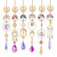 thumbnail image 4 of Crystal Suncatcher Wire Wrapped Tree Citrine Crescent Moon Spiritual Gift Boho Home Decor Celestial Decor Hanging Window Prism, 4 of 4