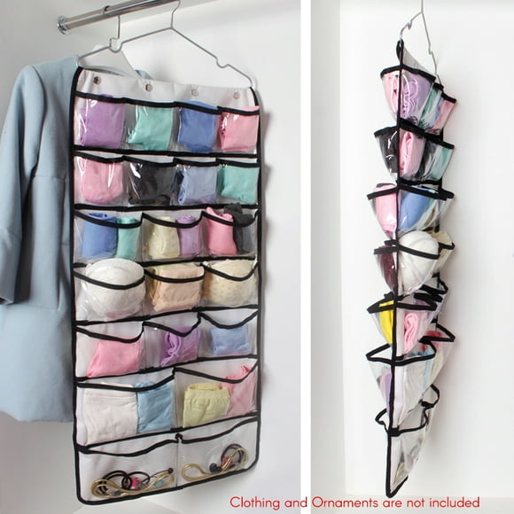 Zootealy Dual-Sided Hanging Closet Organizer 42 Pockets Jewelry Organizer Storage Bag with Hanger